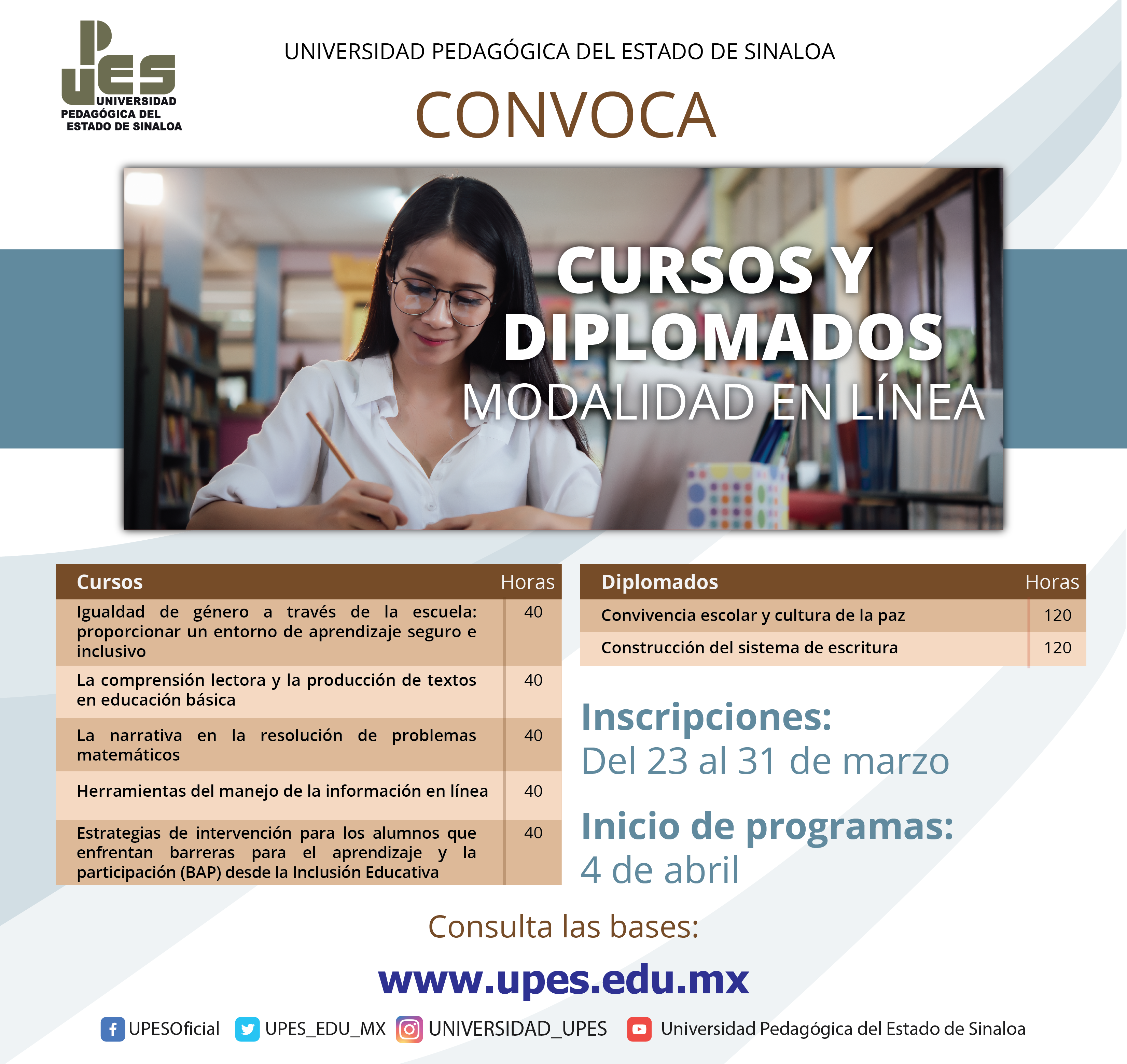 Cursos y Diplomados modalidad en línea ofrece Upes